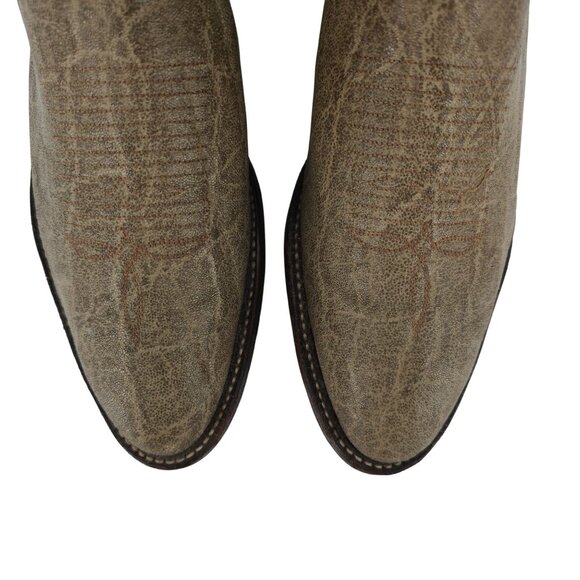 Vintage Tony Lama Exotic Leather Men's Size 9E Brown Cowboy Western Boots USA - Picture 6 of 16
